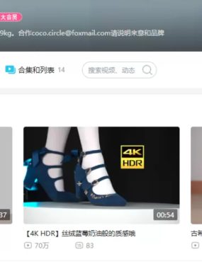 B站知名丝足控up主芝士好椰充电专属合集 [持续更新]